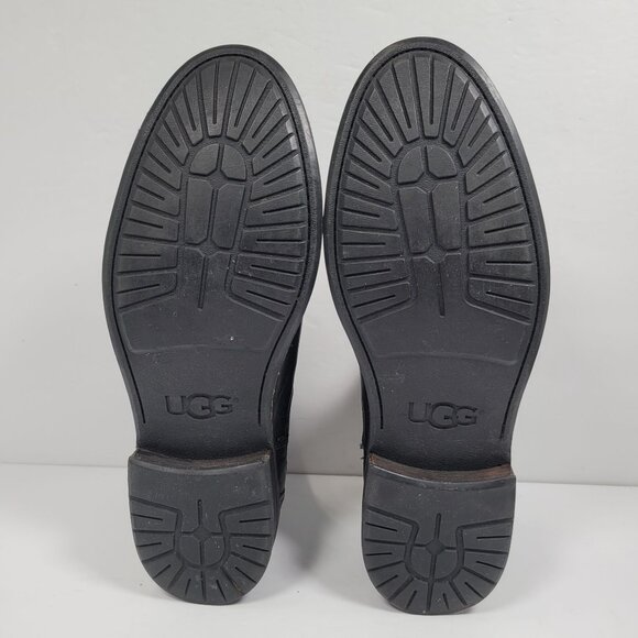UGG Leif Chelsea Men's Black Leather Boots 1009232 US Size 11 - Picture 7 of 8